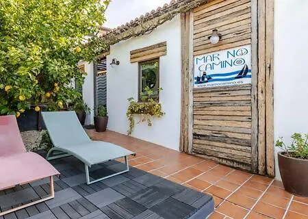度假居 Mar No Camino. Terraza, Banera Con Vista Al Mar.
