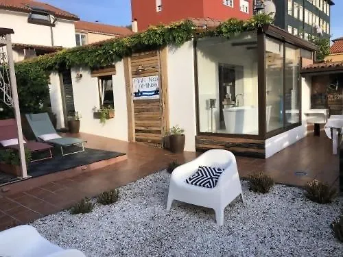 펜션 Mar No Camino. Terraza, Banera Con Vista Al Mar.